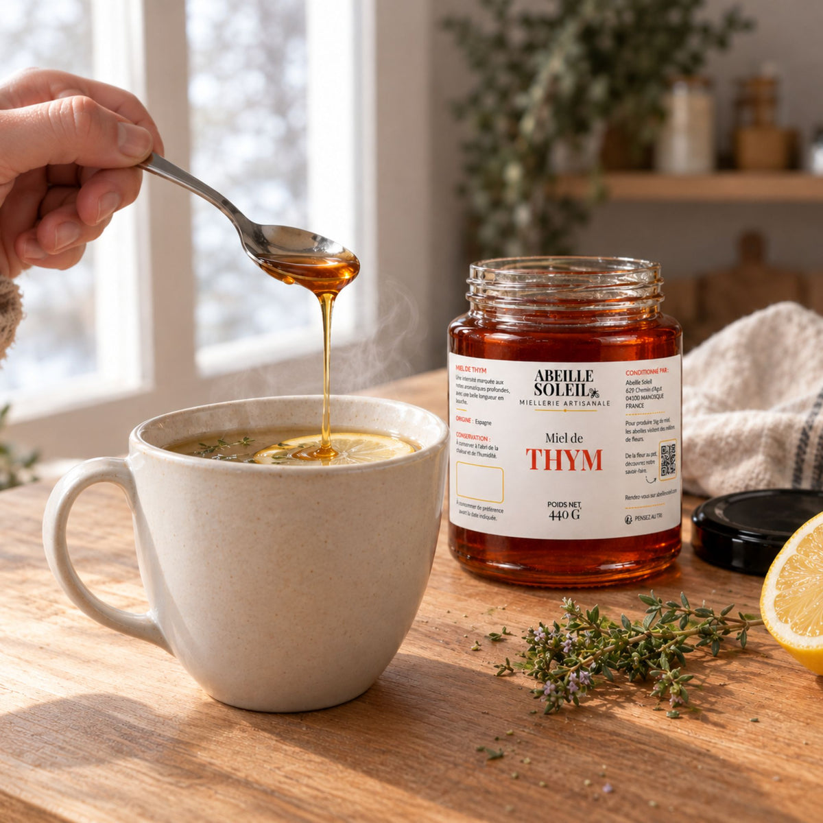 Miel de thym : quels bienfaits, et comment en profiter cet hiver ? Abeille Soleil